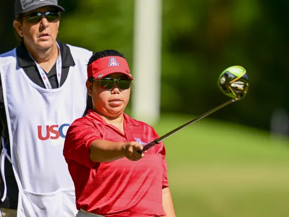 Cunha competing in the inaugural U.S. Adaptive Open in Pinehurst in 2022. 