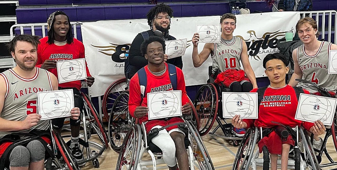 Back Row L-R: Blaise Mutware, Justyn Newman, Ben Thornton, and Dylan Zander. Front Row L-R: Phil Evans, Kerwin Haake and Michael Seo. (Arizona Adaptive Athletics)