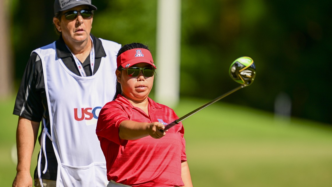 Cunha competing in the inaugural U.S. Adaptive Open in Pinehurst in 2022. 