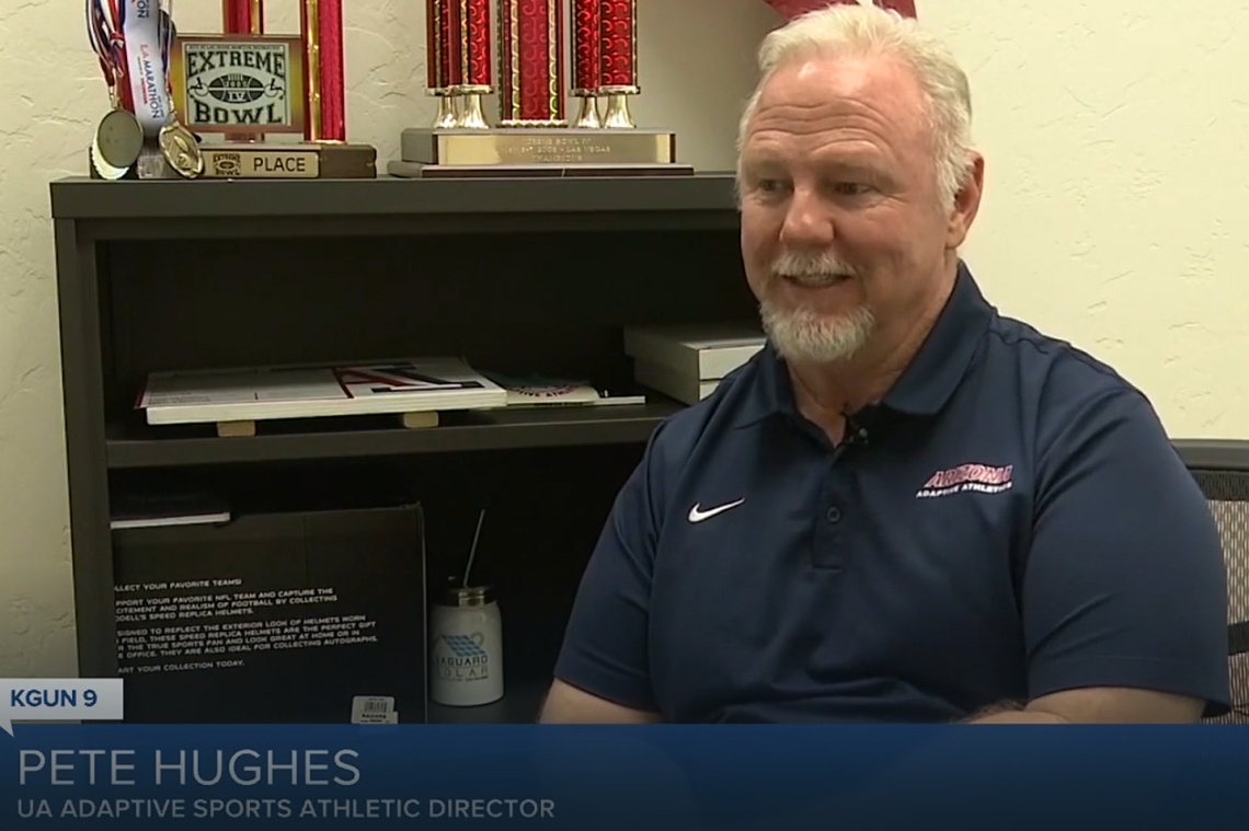 Pete Hughes, Adaptive Athletics Director, during an interview. 