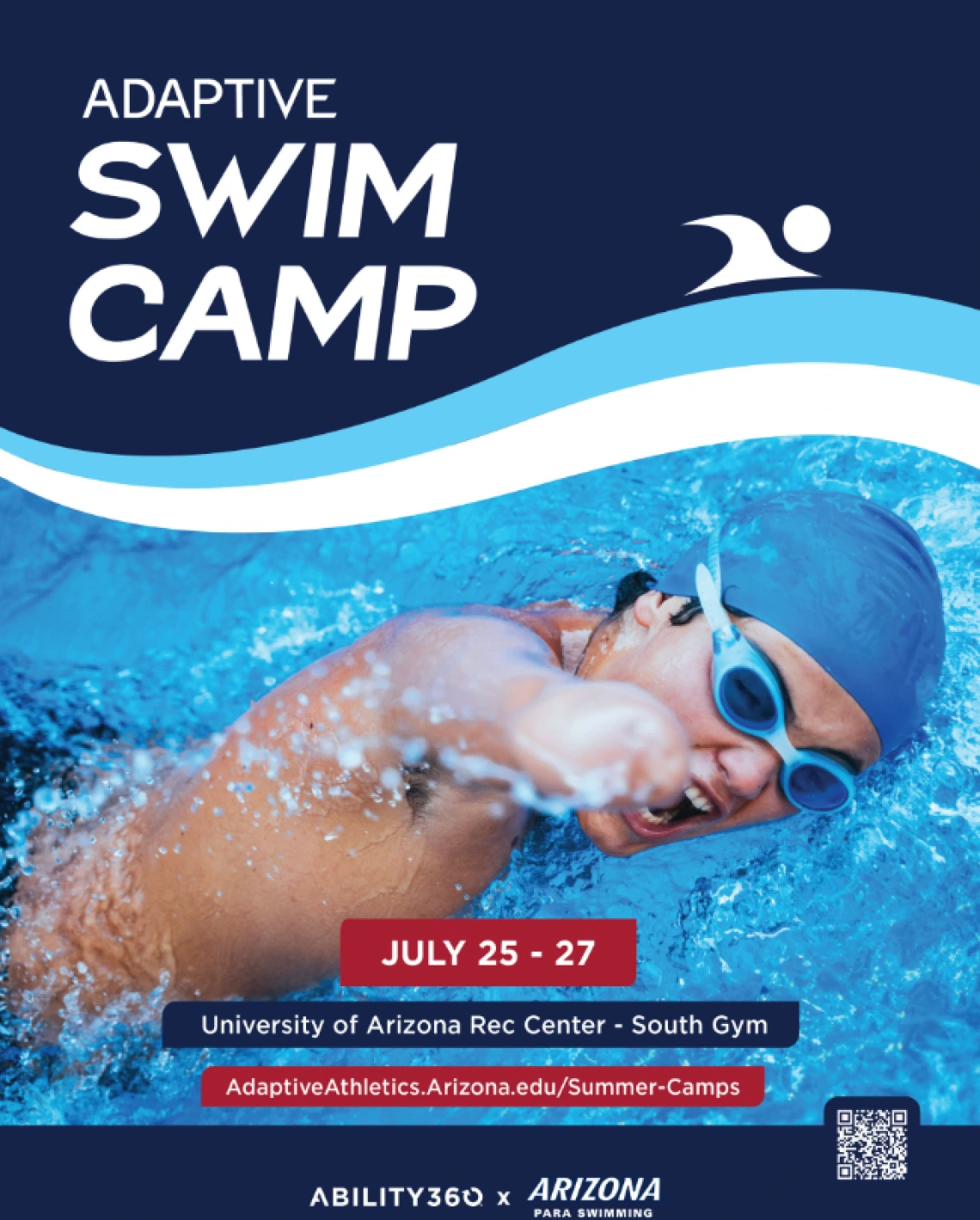 Adaptive Swim Camp Flyer: July 25-27